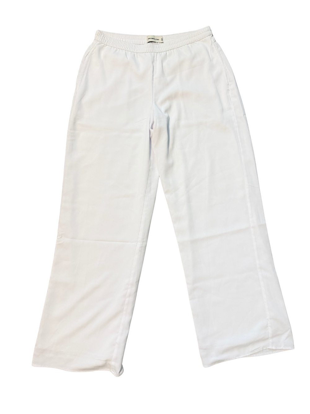 Abercrombie & Fitch White Flowy Lined Wide Leg Pants - Small NWOT - Picture 2 of 6